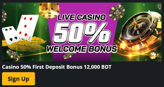 Live casino welcome bonus